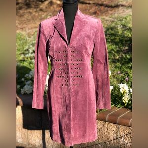 NWOT Bandalino Leather Suede Purple Jacket